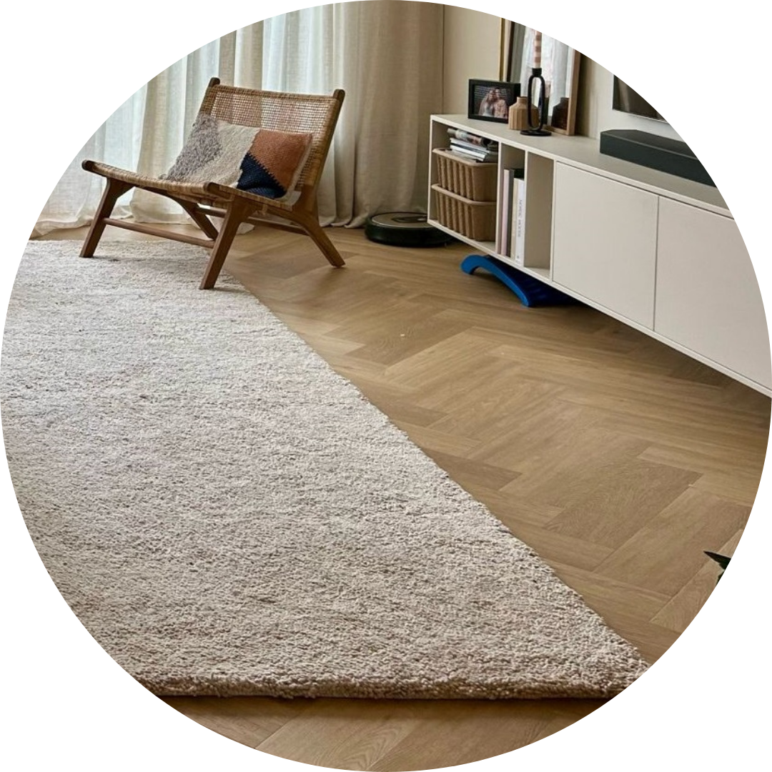 Berber vloerkleed zonder patroon