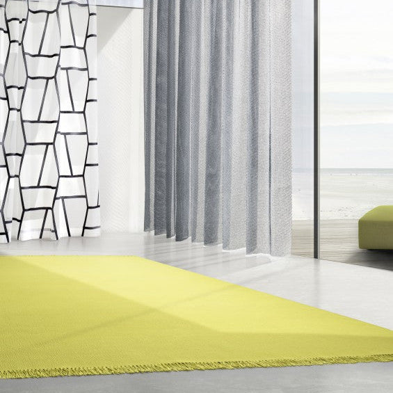 Design vloerkleed Kvadrat Kelim coloured fringes