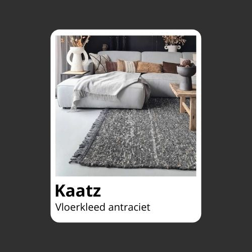 Antraciet vloerkleed