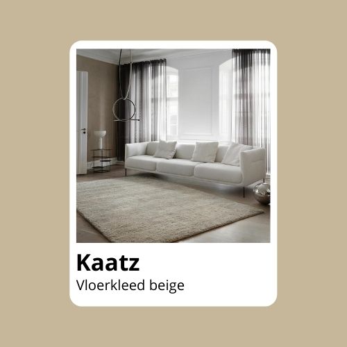 Beige Vloerkleed