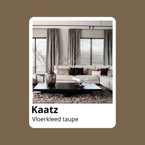 Taupe vloerkleed
