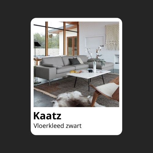 Zwart vloerkleed