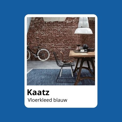 Blauw vloerkleed