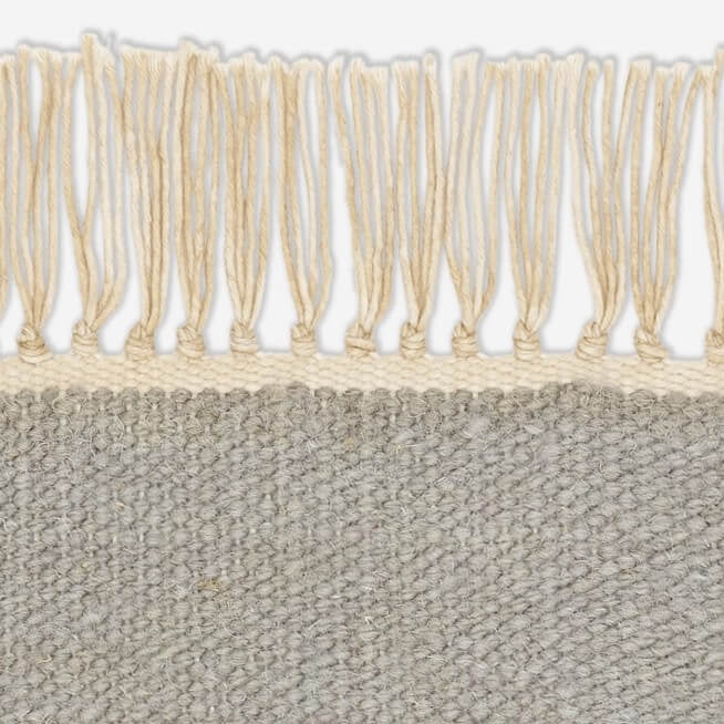 Kvadrat vloerkleed Vintage Naturally Col. fringes in stock lichtgrijs 7713