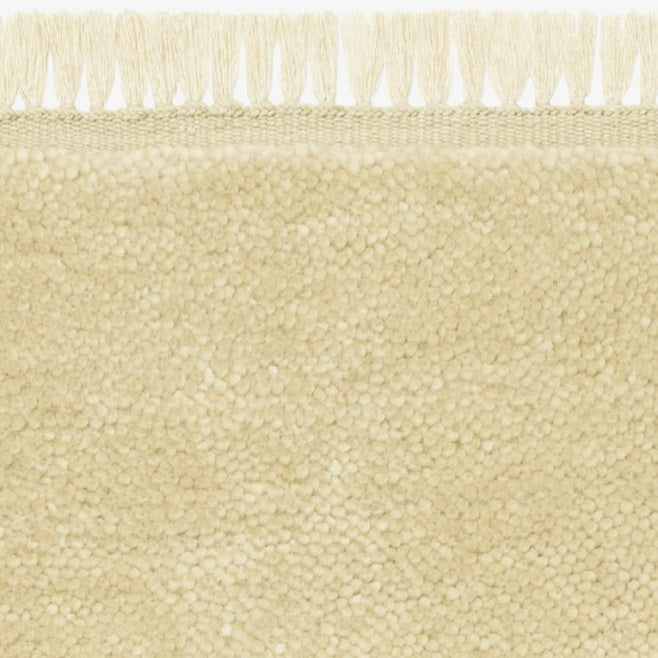 Kvadrat vloerkleed Harvest Coloured Fringes Licht Beige c0303