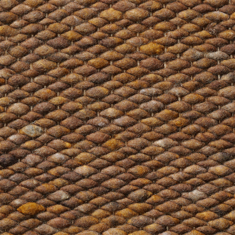 Wollen vloerkleed gevlochten Lisanne Bronze 462; Wollen vloerkleed gevlochten Lisanne Bronze 462