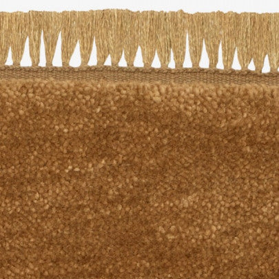 Kvadrat vloerkleed Harvest Coloured Fringes Lichtbruin c2626