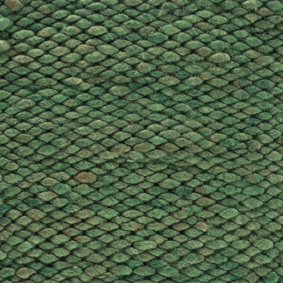 Wollen vloerkleed gevlochten Lisanne Groen 147; Wollen vloerkleed gevlochten Lisanne Groen 147