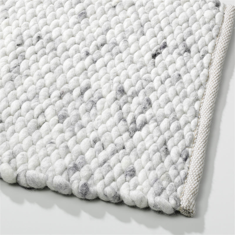 Wollen vloerkleed gevlochten Lisanne Sneeuw 430; Wollen vloerkleed gevlochten Lisanne Sneeuw 430