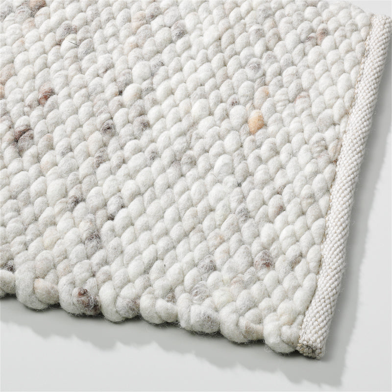 Wollen vloerkleed gevlochten Lisanne Donker Beige 463; Wollen vloerkleed gevlochten Lisanne Donker Beige 463