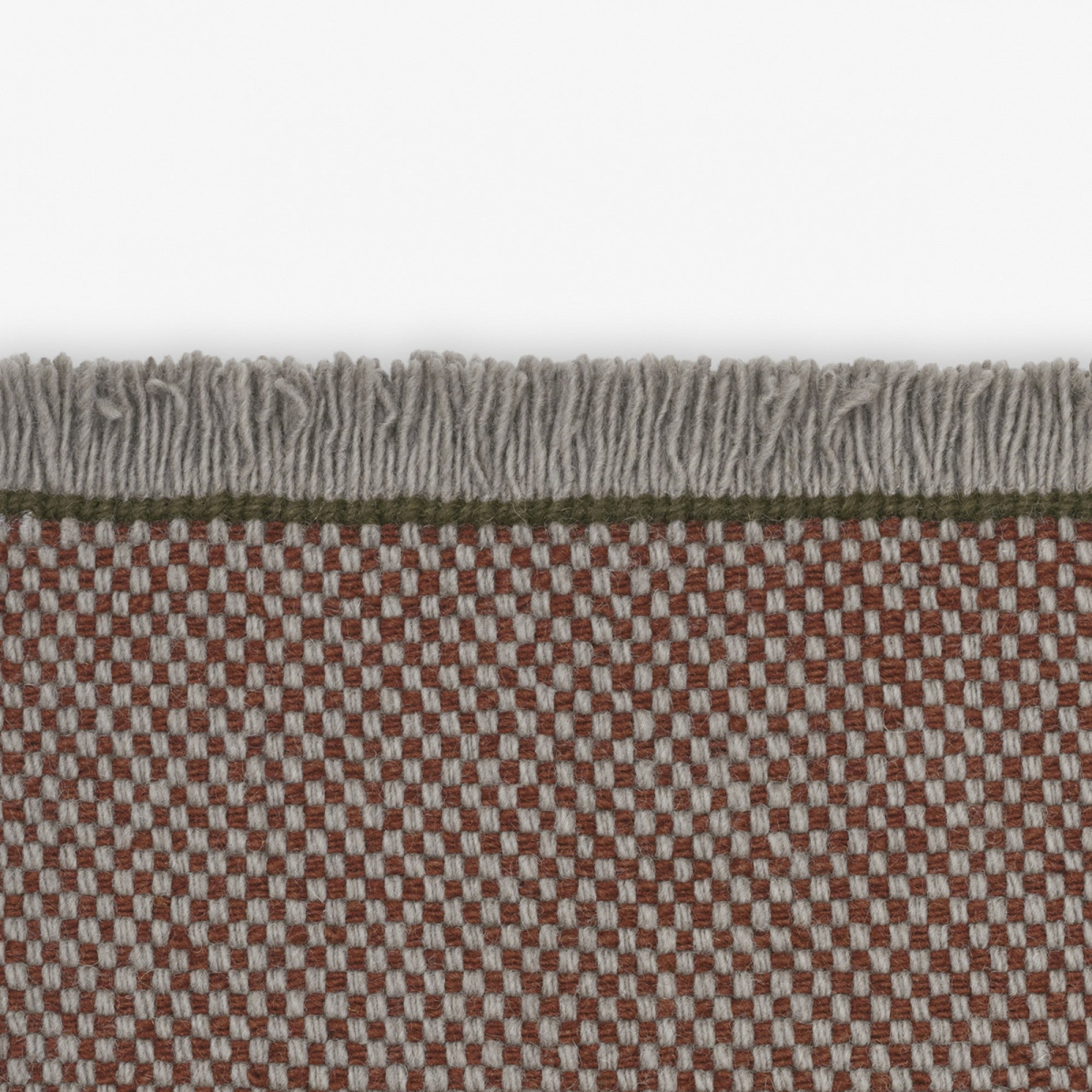 Kvadrat vloerkleed Duotone Grijs Donkerrood 0351