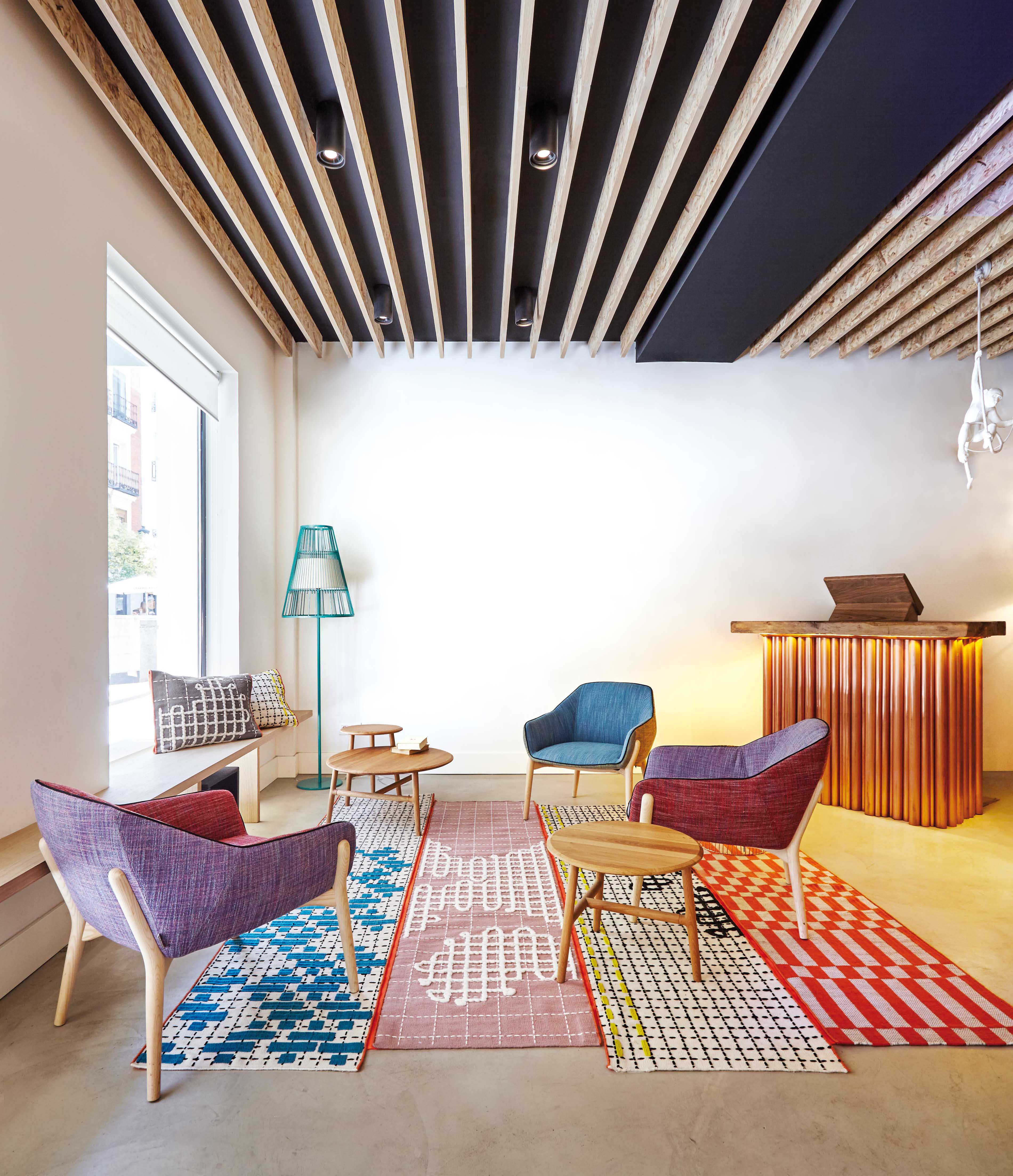 Design vloerkleed Gan Rugs Bandas Alfombras Orange Interieur