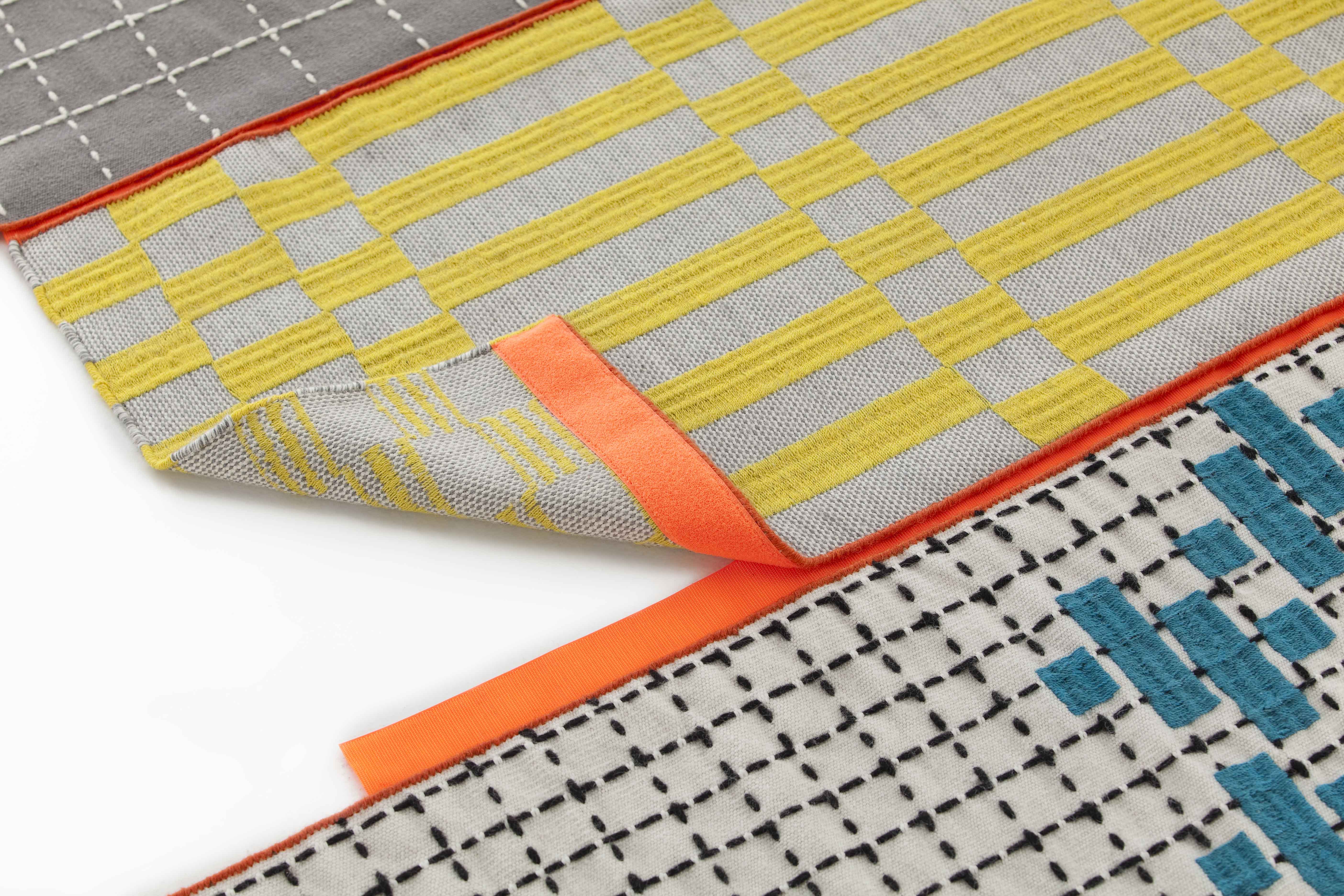 Design vloerkleed Gan Rugs Bandas Alfombras Turquoise Detail 2