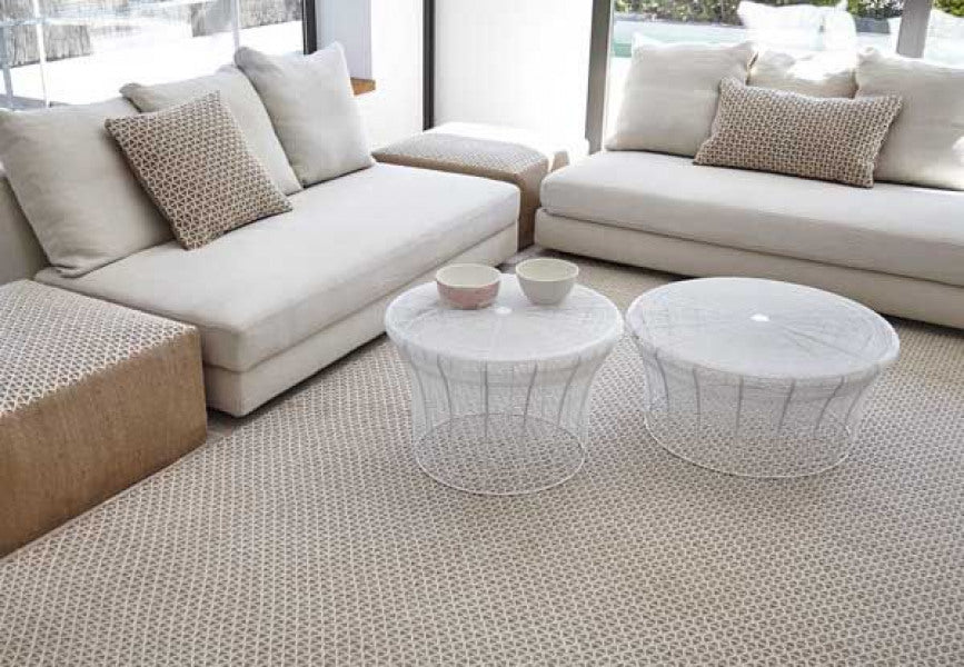 Design vloerkleed Gan Rugs Raw Wit sfeer1