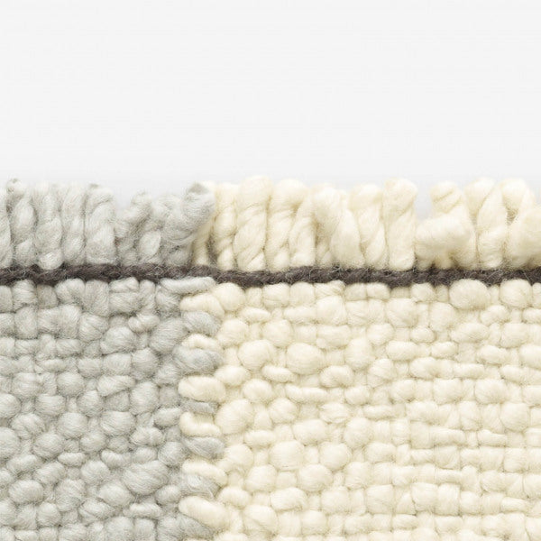 Design vloerkleed Kvadrat Bold Wit Lichtgrijs 0222