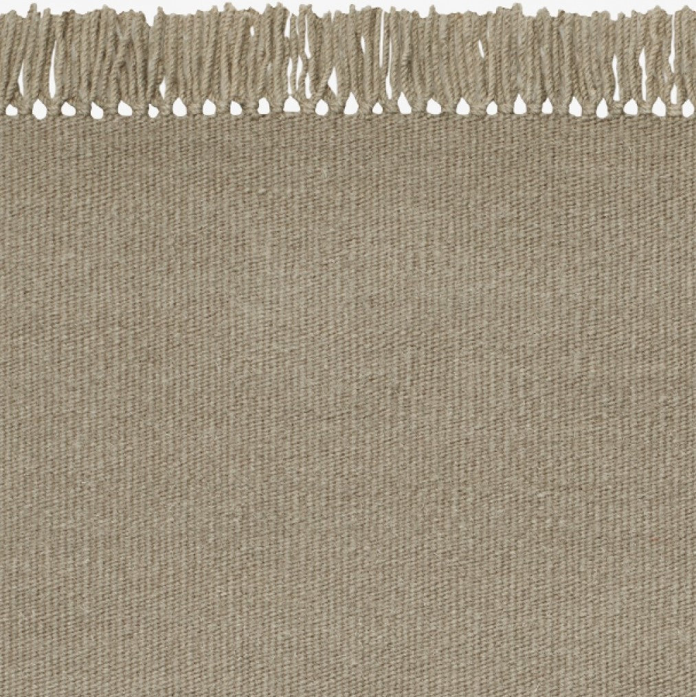 Design vloerkleed Kvadrat Kelim Coloured Fringes Beige C0606