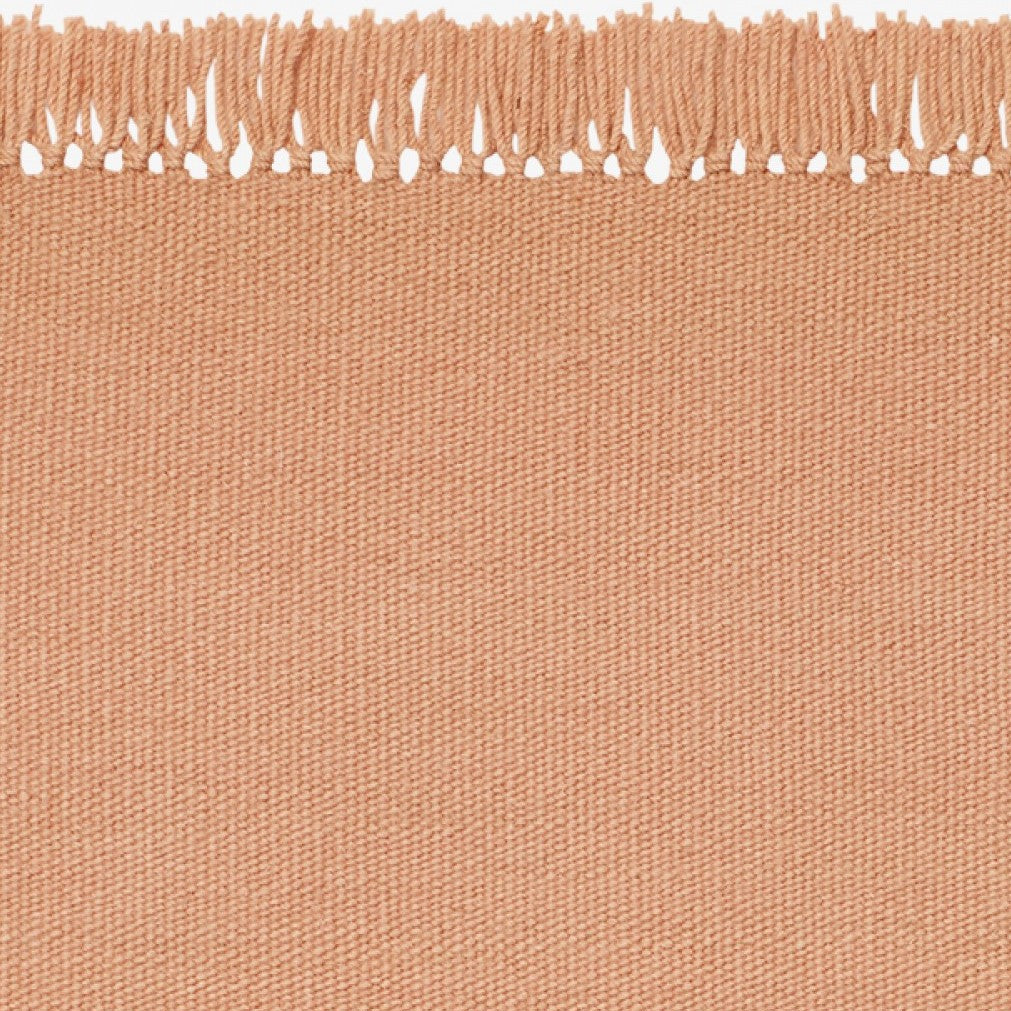 Design vloerkleed Kvadrat Kelim Coloured Fringes Creme Oranje C6060