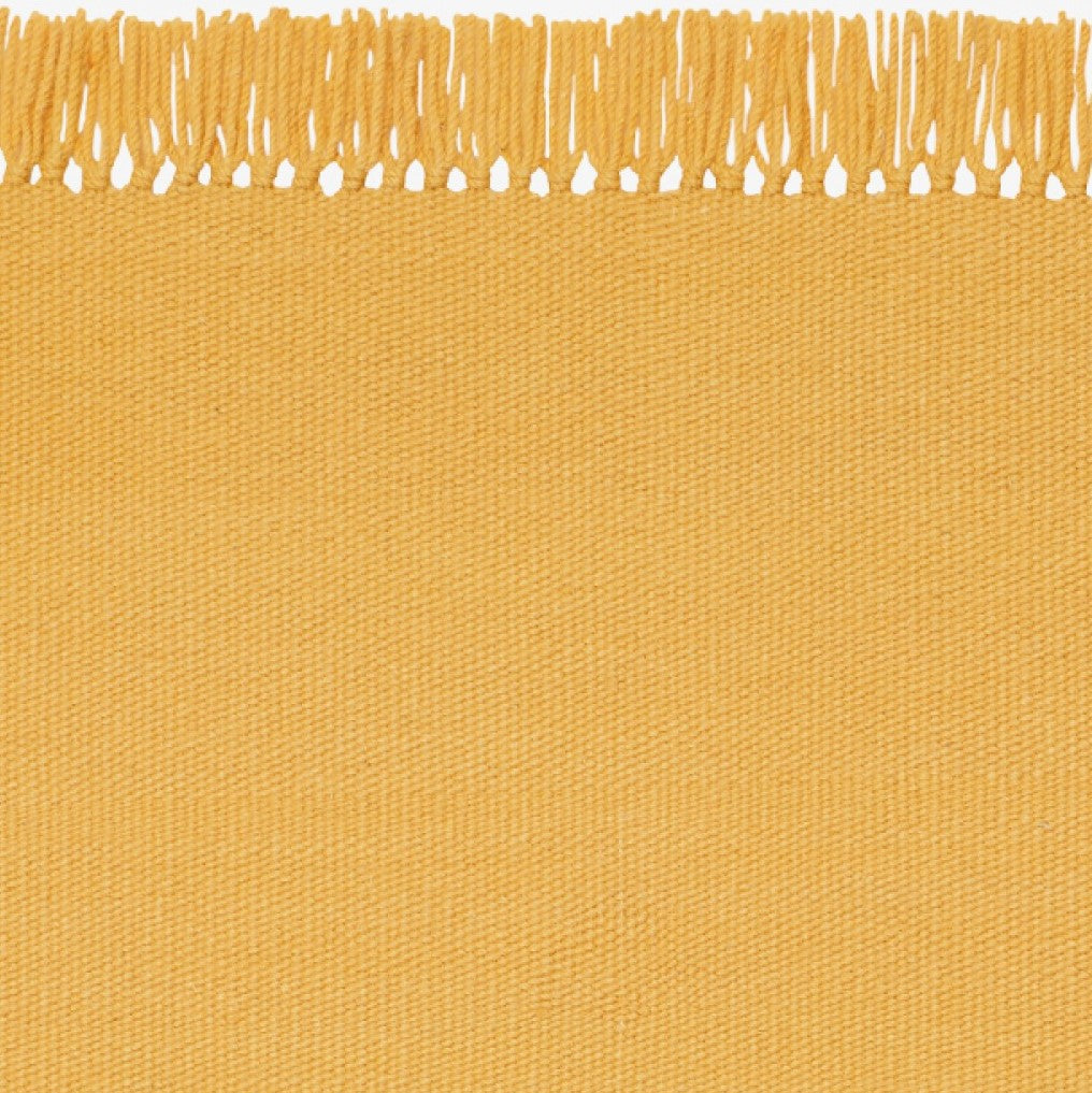 Design vloerkleed Kvadrat Kelim Coloured Fringes Oranje C2020