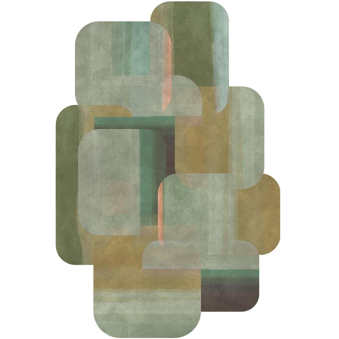 Design vloerkleed ByMaut Dens Groen