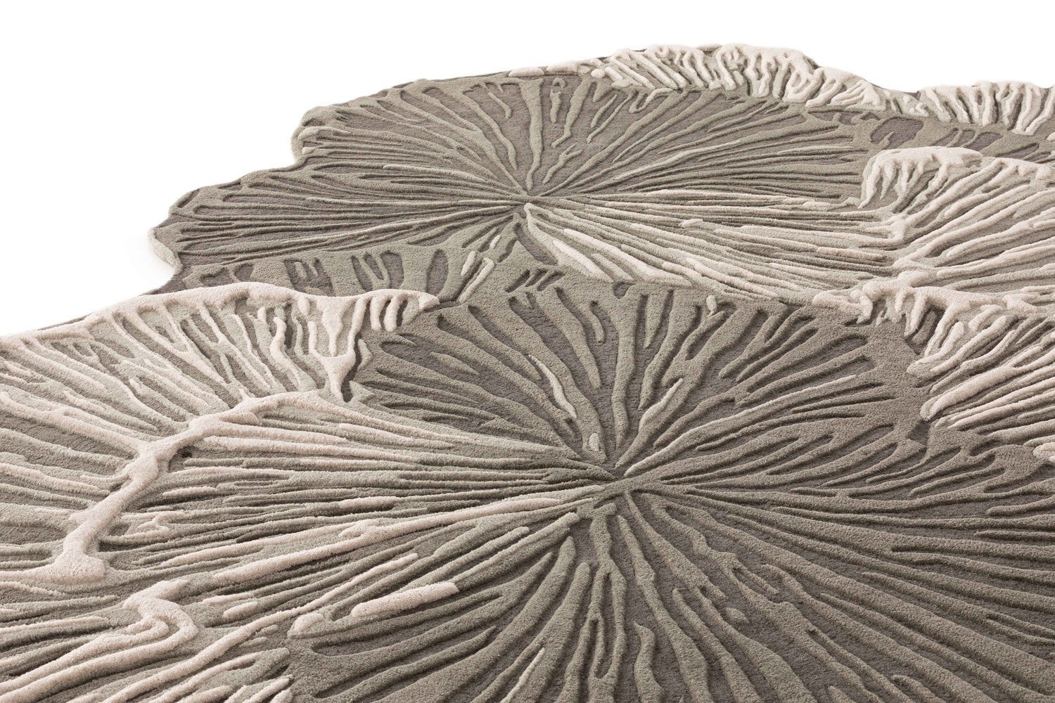 Design vloerkleed Gan Rugs Botanica Grey closeup1
