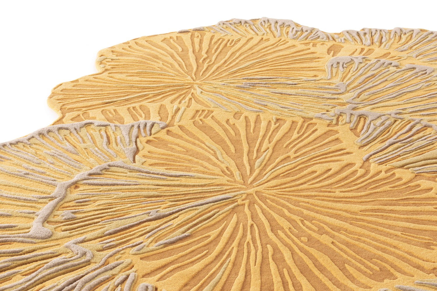 Design vloerkleed Gan Rugs Botanica Yellow closeup1