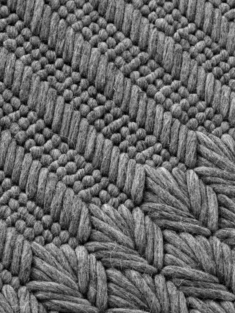 Design vloerkleed Gan Rugs Chaddar Charcoal detail