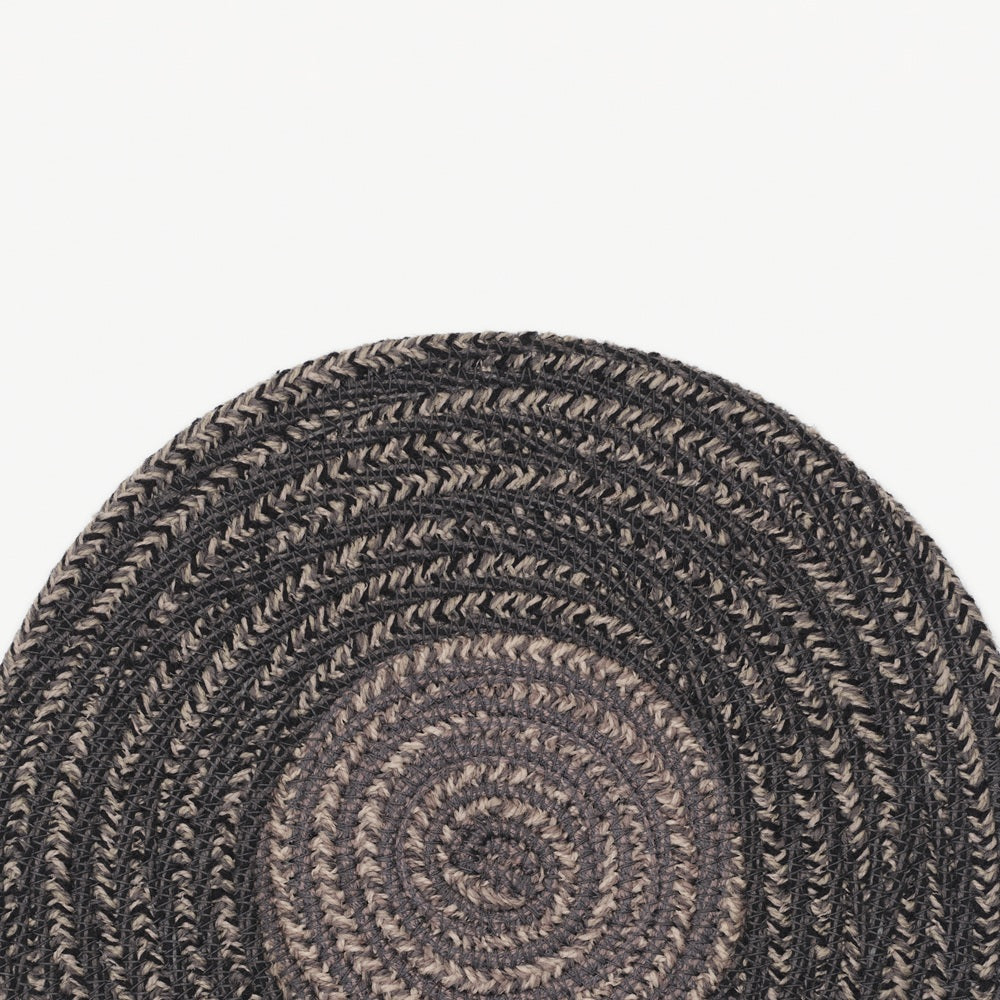 Design vloerkleed Kvadrat Braid Bloom Bruin 0388