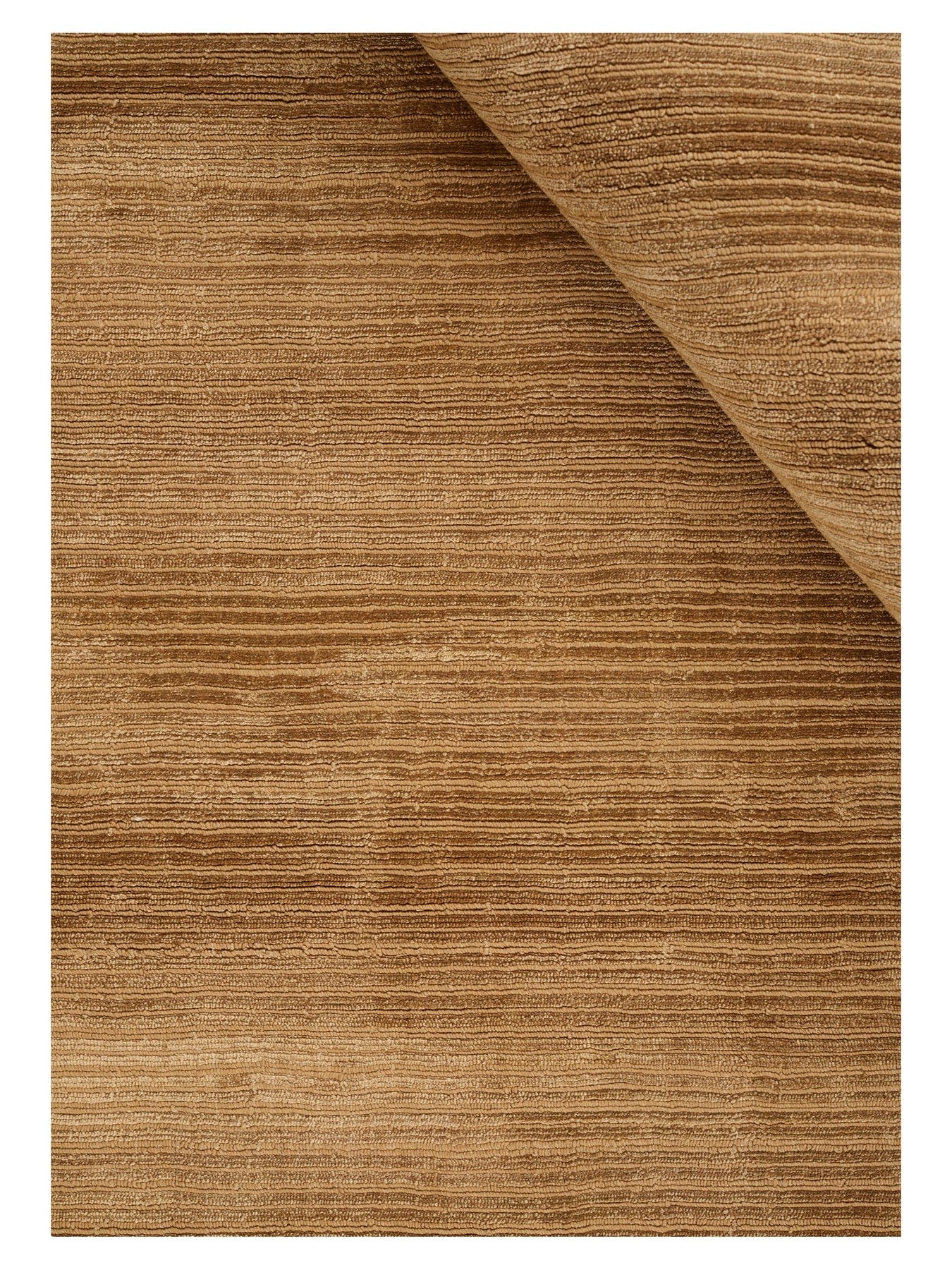 Fijn viscose vloerkleed Cleo Ochre detail