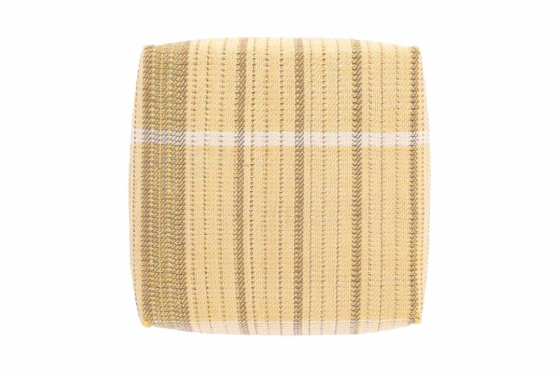 Gan Rugs Poef Reversible Yellow bovenkant