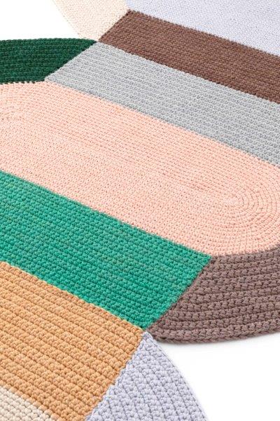 Gan Rugs The Crochet Collection Trio Mix close up