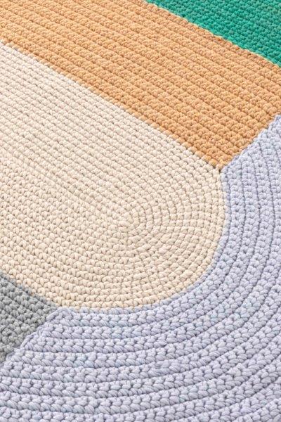 Gan Rugs The Crochet Collection Trio Mix detail 2