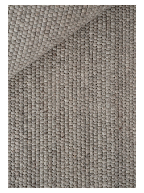 Geweven Wollen vloerkleed Ankie Grey close-up