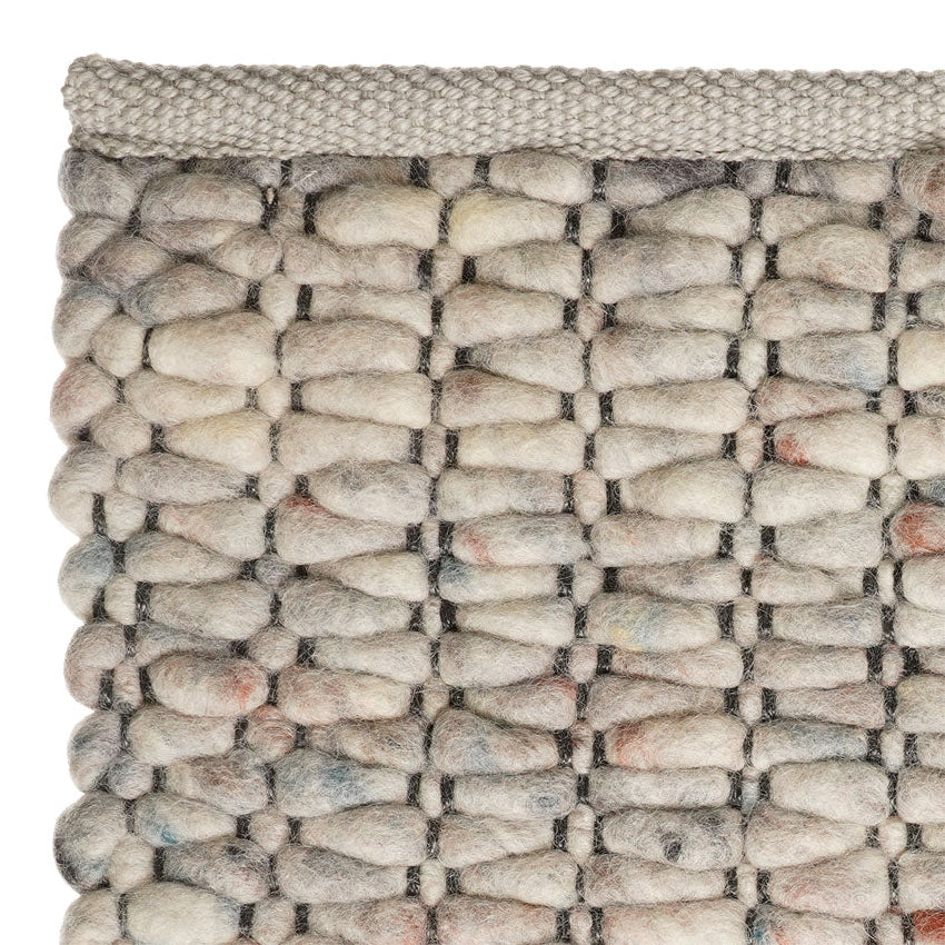 Geweven wollen vloerkleed Filou Beige Mix 36