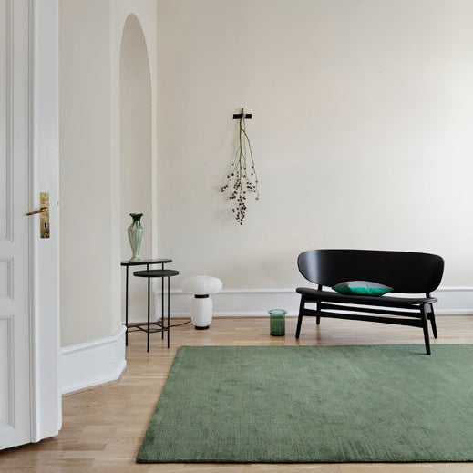 Geweven wollen vloerkleed glossy Lot Dusty Green 3737 detail 2