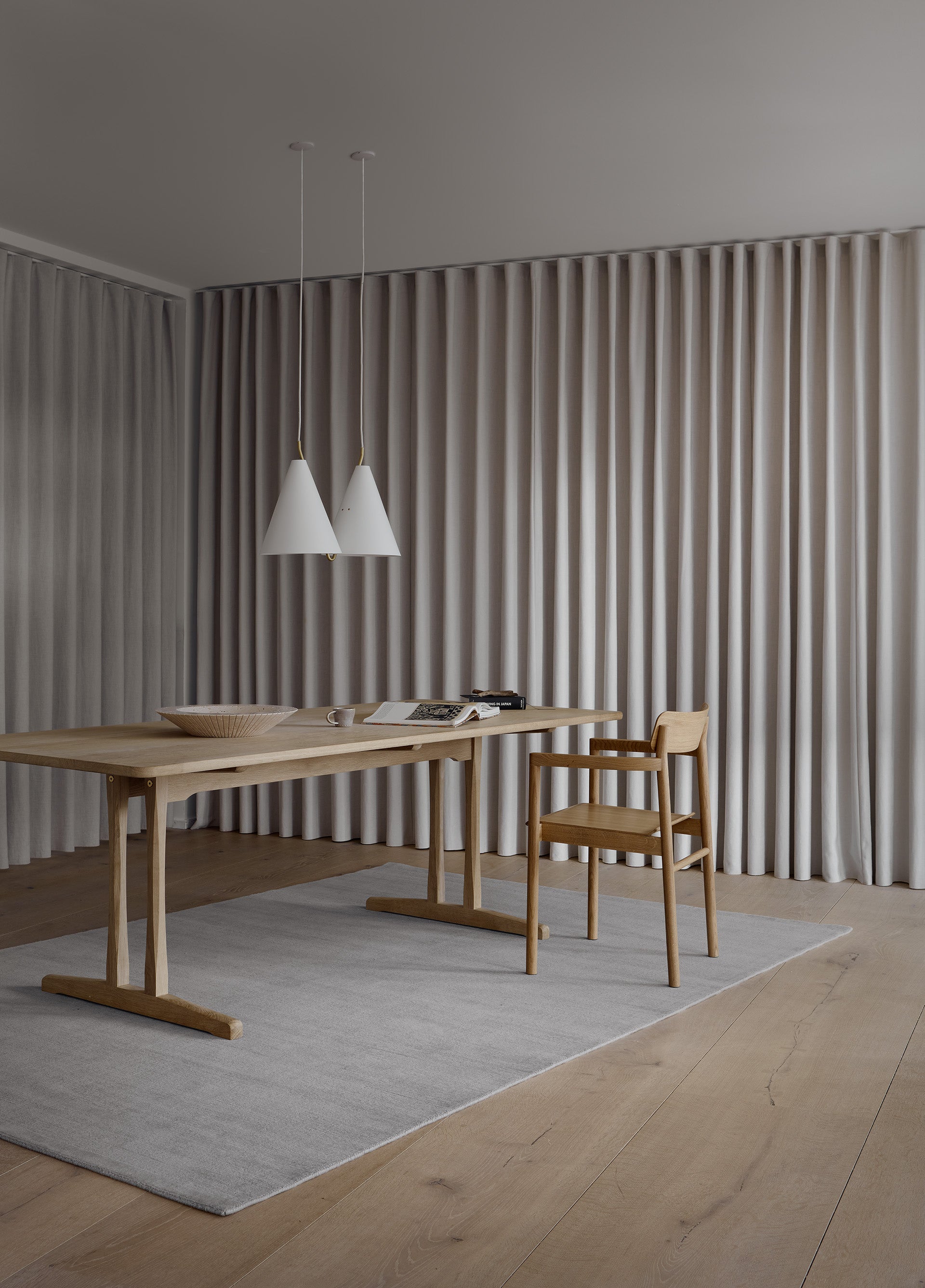 Geweven wollen vloerkleed glossy Lot lichtgrijs 2727 detail 3