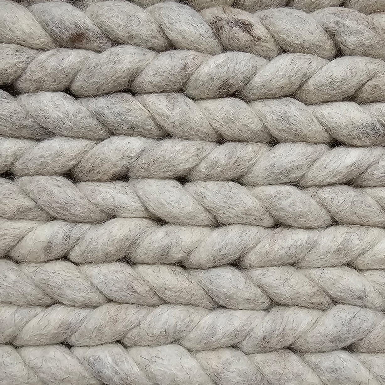 Grof Handgeweven Wollen Vloerkleed Lena OffWhite 01