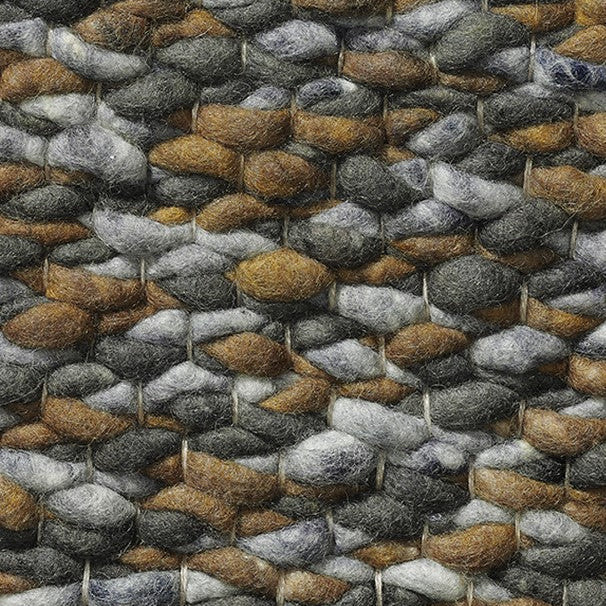 Grof handgeweven wollen vloerkleed Karlijn Mix Herfst