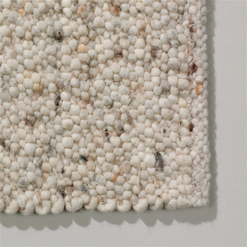 Grof wollen vloerkleed Nomi Beige 162