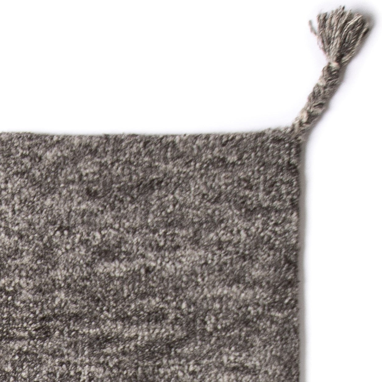 Hand Geknoopt Wollen Vloerkleed Woodnotes Uni Ivory Grey detail