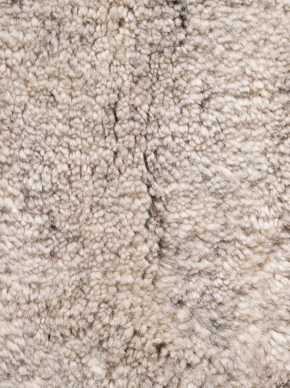 Hand Geknoopt Wollen Vloerkleed Woodnotes Uni Ivory White closeup1