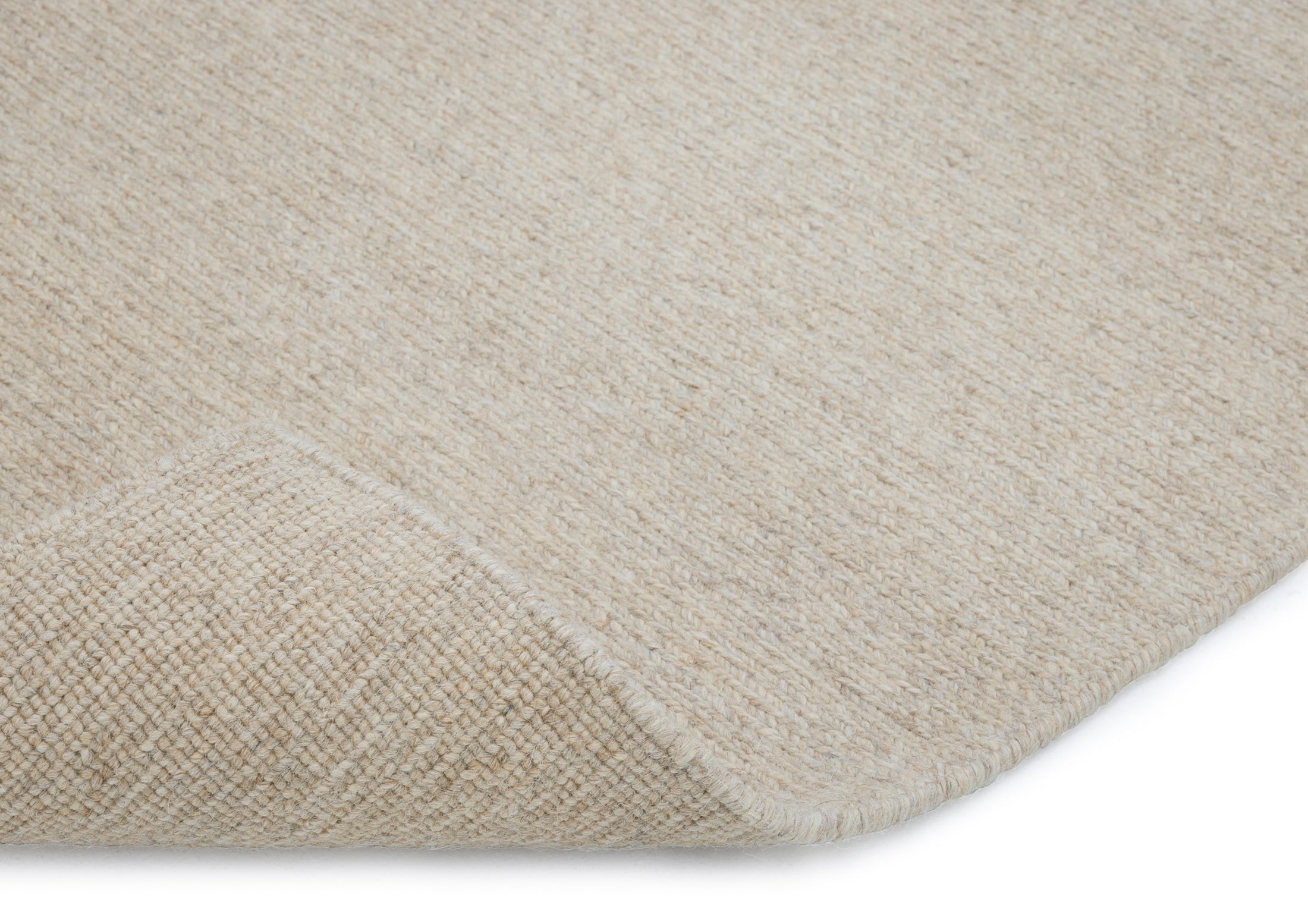 Handgeknoopt Wollen vloerkleed Bauke Zand Hoekje