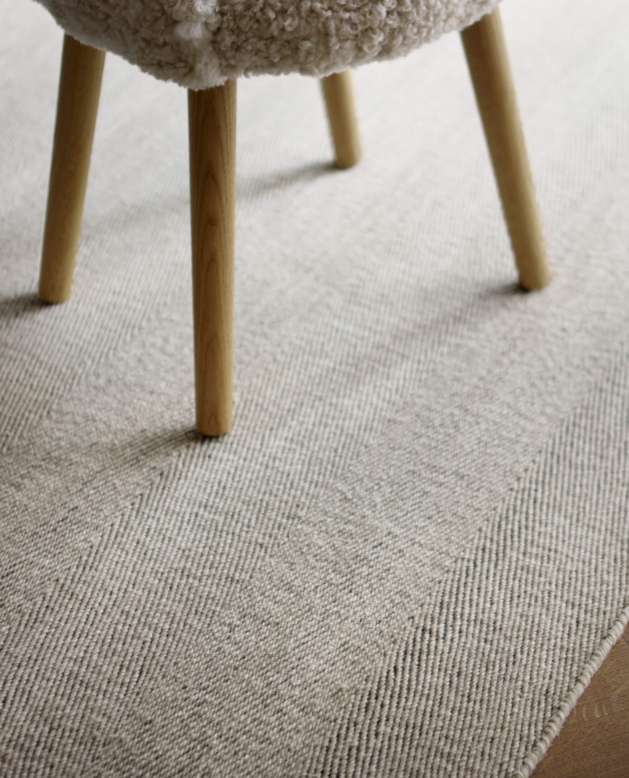 Handgeweven Wollen Vloerkleed Annemijn Zand Detail 2