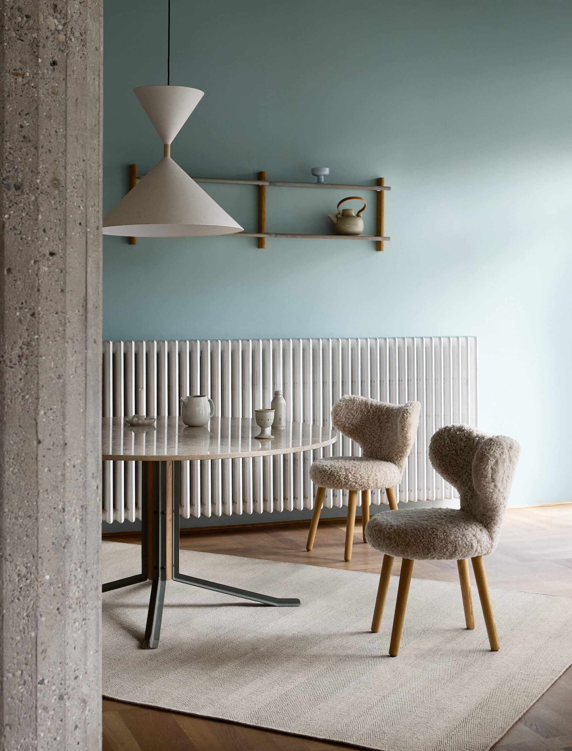 Handgeweven Wollen Vloerkleed Annemijn Zand Interieur