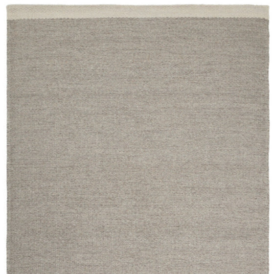 Handgeweven vlak wollen vloerkleed Fay Natural detail