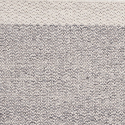 Handgeweven vlak wollen vloerkleed Fay Silver detail