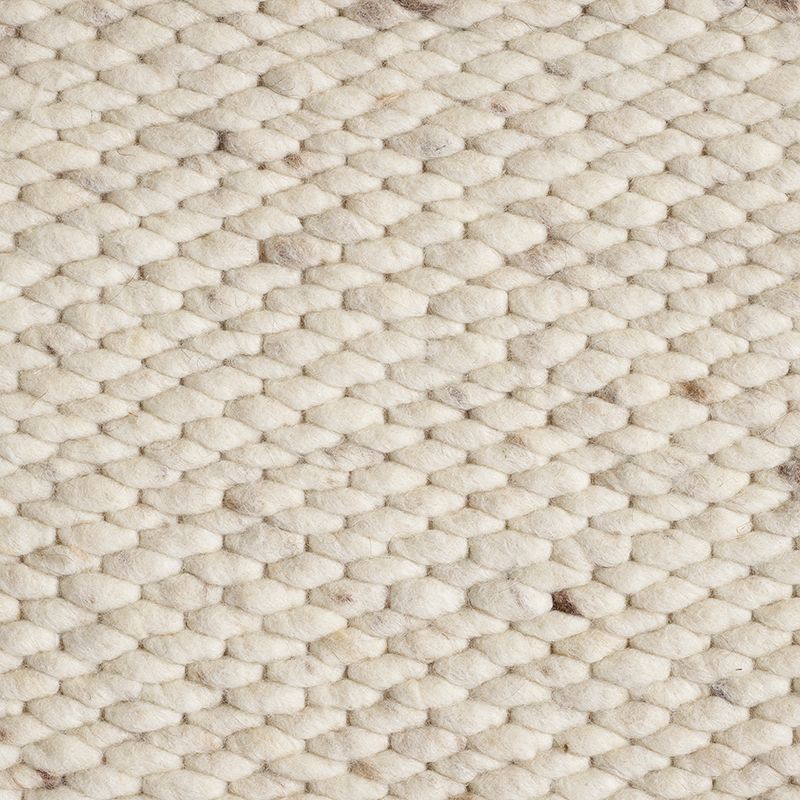 Handgeweven wollen karpet Lisanne gebroken wit 001 detail