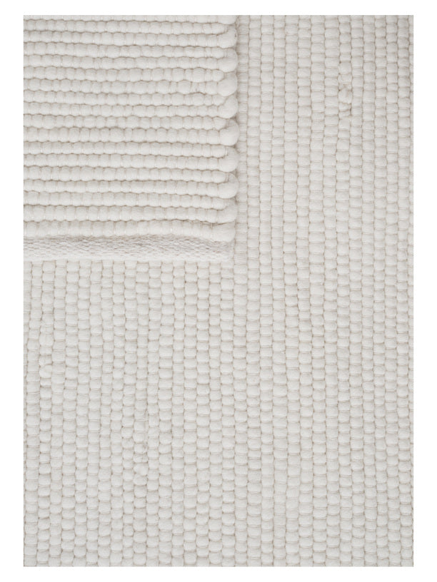 Handgeweven wollen vloerkleed Ankie White close-up 1