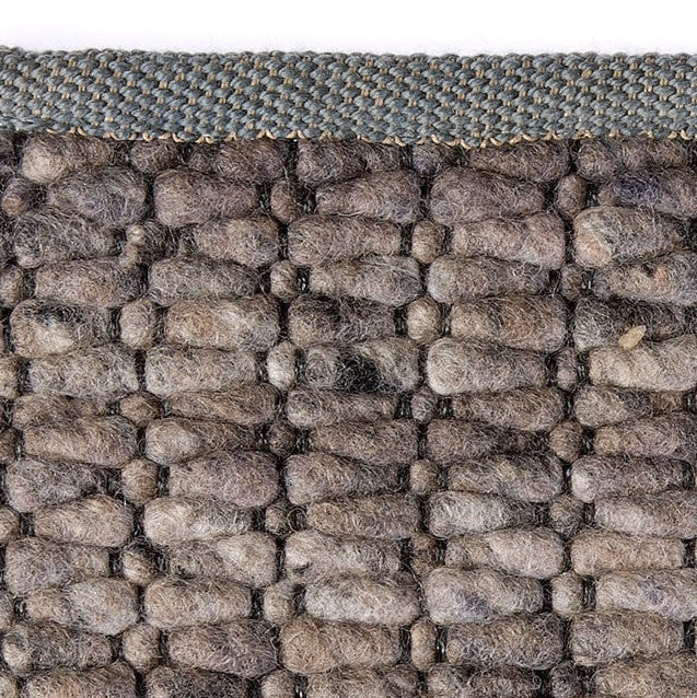 Handgeweven wollen vloerkleed Filou Bruin 06