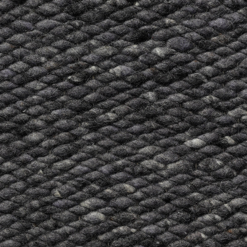 Handgeweven wollen vloerkleed Lisanne Antraciet 434
