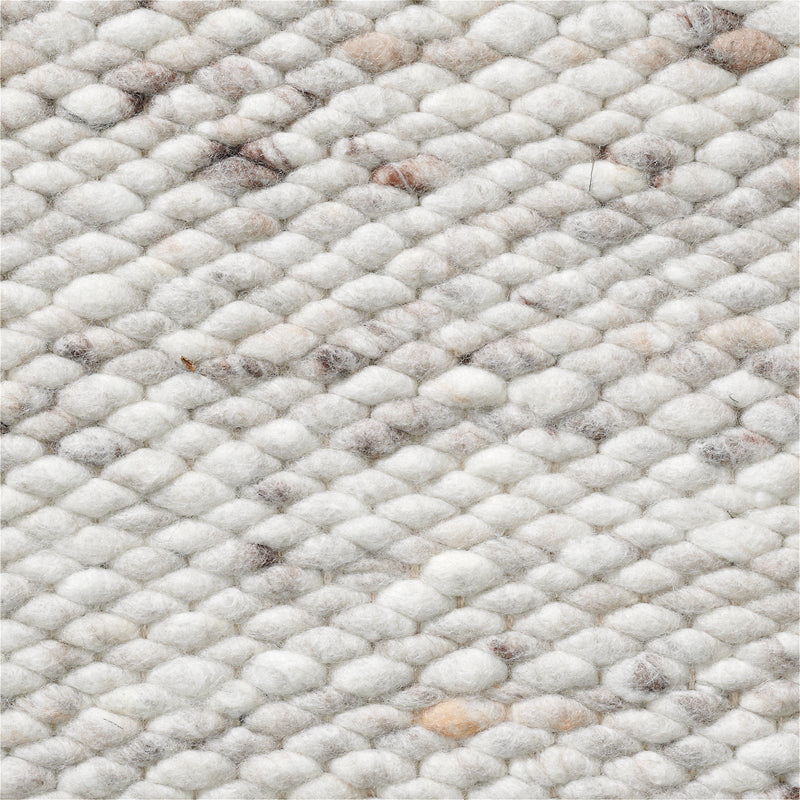 Handgeweven wollen vloerkleed Lisanne Donker Beige 463